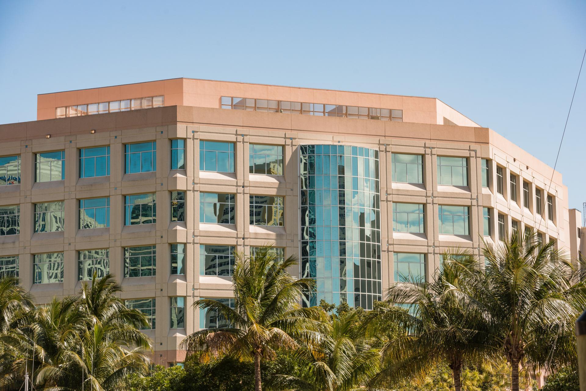 Downtown Office Building Exterior in Fort Lauderdale Florida USA